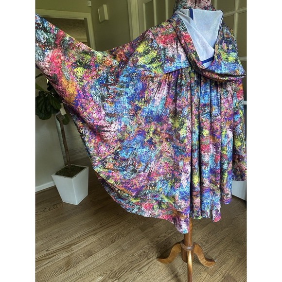 Lululemon Seawheeze Horizon Cape Jacket L/XL Multicolor Hooded Rain Poncho Rare - Picture 7 of 11